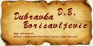 Dubravka Borisavljević vizit kartica